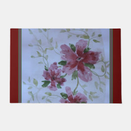 Tapete Verde Azul Escuro e Borgonha