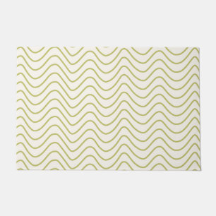 Tapete Verde limão Padrão Chevron no Cream White Zigzag