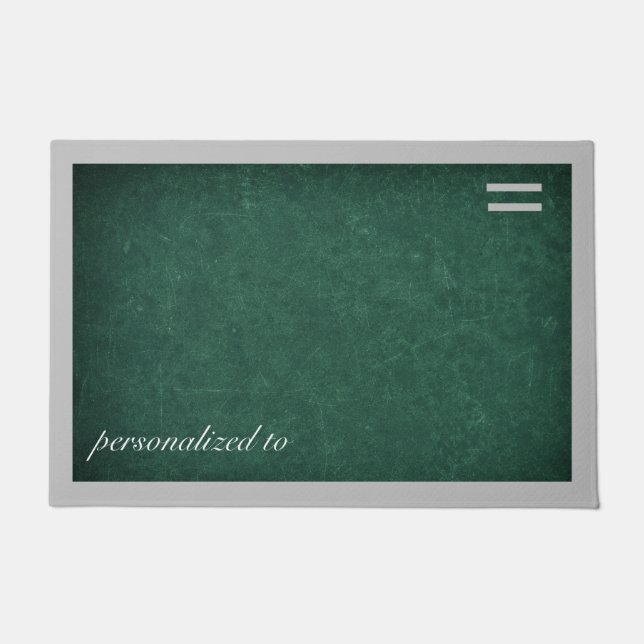 Tapete Verde profundo com borda de cinza personalizada (Frente)