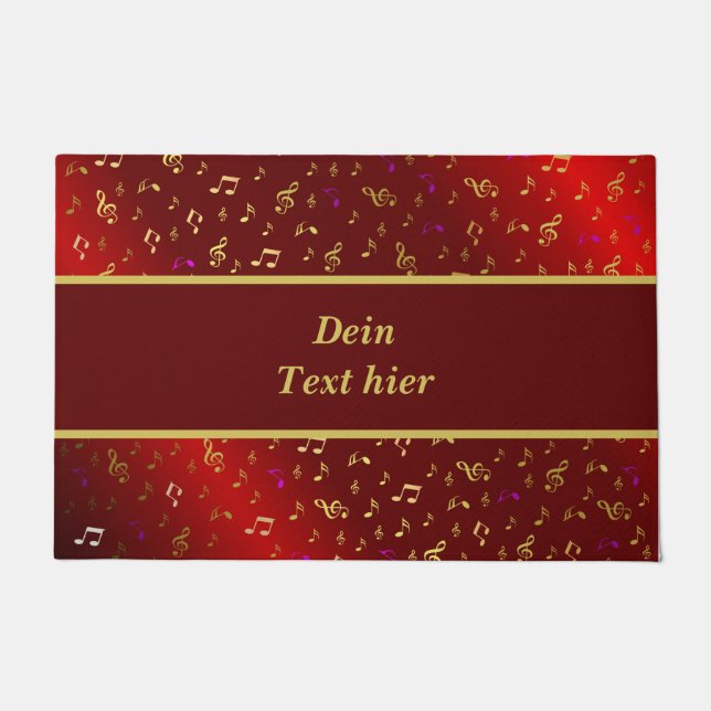 Tapete vermelho,nota, música, melodia, música, som, sinal (Frente)