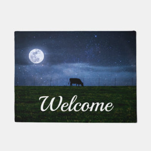 Tapete Via Látea Bovinos Moonlight Bem-vindo Doormat