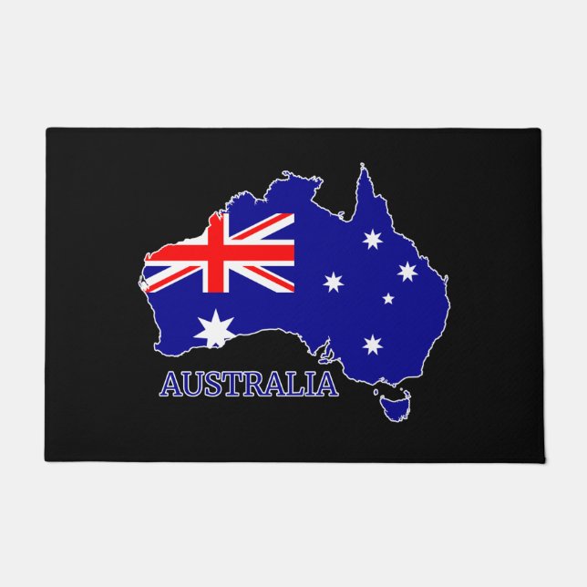 Tapete Viagem do Mapa de Sinalizador Australiano (Frente)