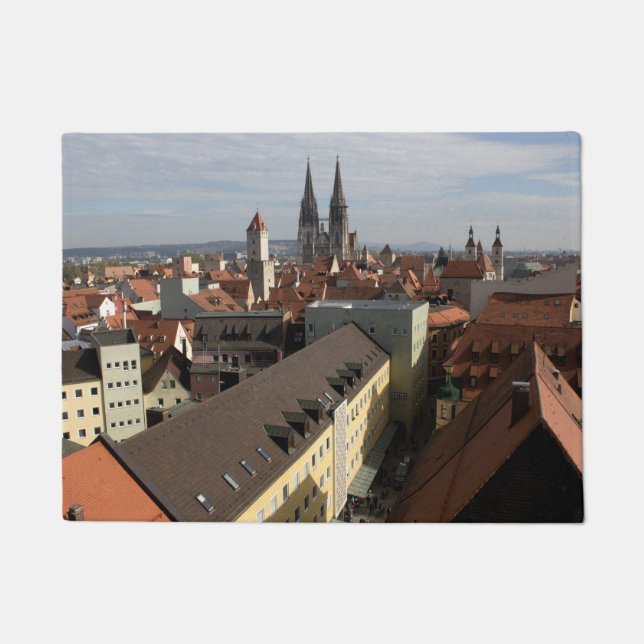 Tapete View Over Regensburg, Alemanha (Frente)