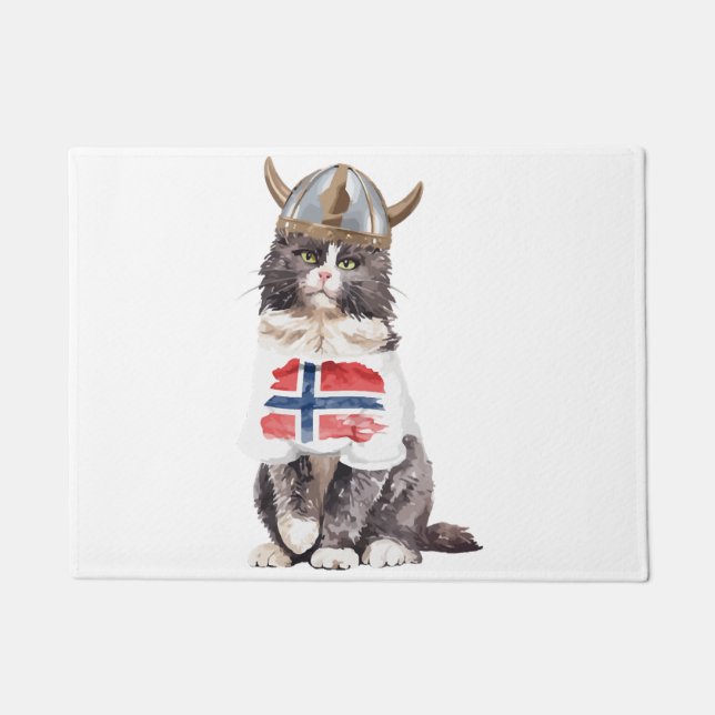 Tapete Viking de Gatos Florestais Noruegueses (Frente)