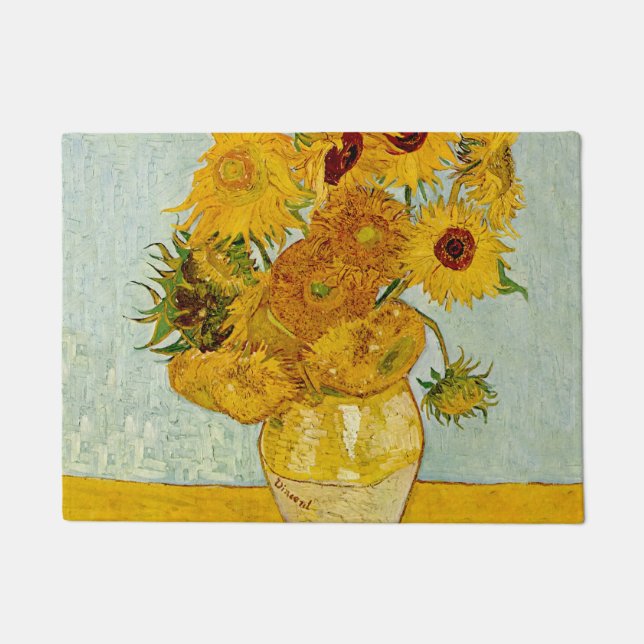 Tapete Vincent Van Gogh 12 Girassóis Impressionista (Frente)