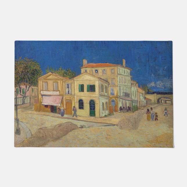 Tapete Vincent van Gogh - A Casa Amarela / A Rua (Frente)