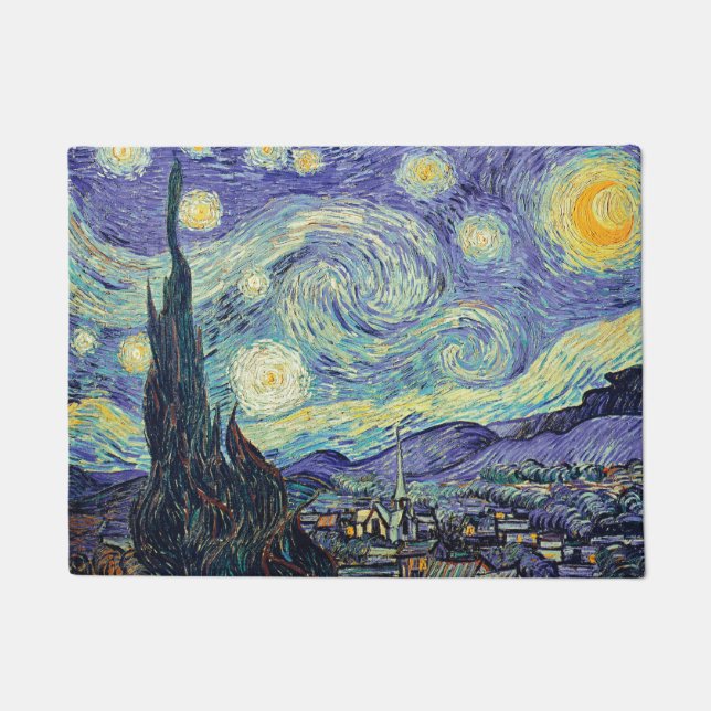 Tapete Vincent Van Gogh A Noite Estrelada   (Frente)