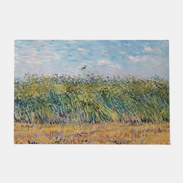 Tapete Vincent van Gogh - Campo de trigo com Lark (Frente)