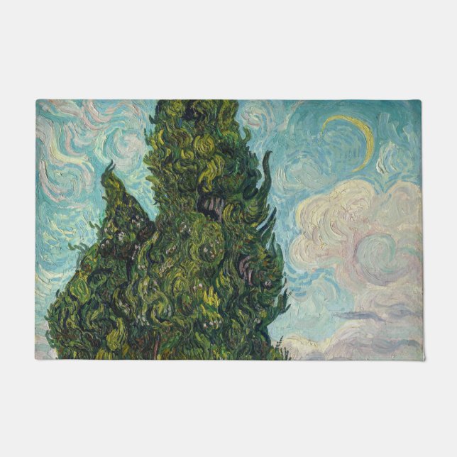 Tapete Vincent van Gogh - Cyprestes (Frente)