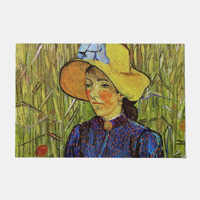 Tapete Vincent van Gogh - Garota camponesa com chapéu de  (Frente)