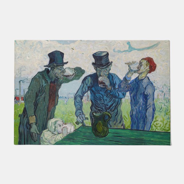 Tapete Vincent van Gogh - Os Bebidas, depois de Daumier (Frente)