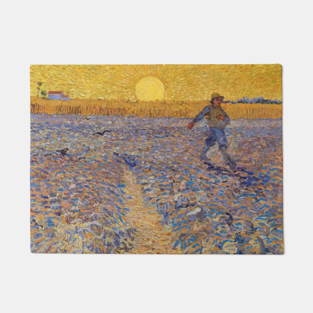 Tapete Vincent van Gogh - Sower with Setting Sun (Frente)