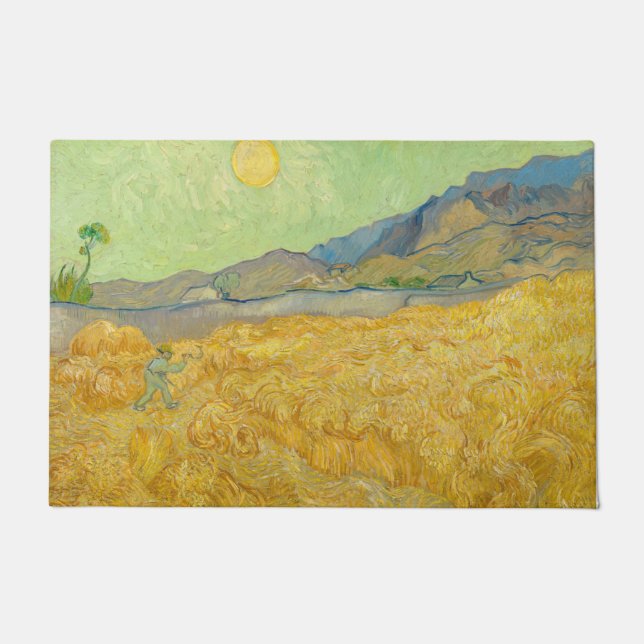 Tapete Vincent van Gogh - Wheatfield com um Receptor (Frente)