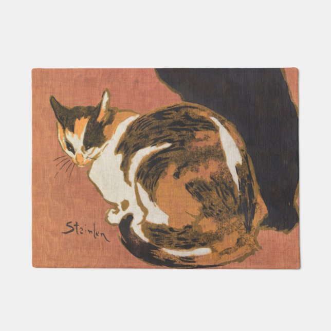 Tapete Vintage 2 gatos pintando Steinlen (Frente)
