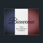 Tapete Vintage, bandeira francesa, sob o costume de ser b<br><div class="desc">Bandeira francesa Vintage, do tapete de porta de boas-vindas com nome familiar. Faça sua própria porta personalizada para uma nova casa, restaurante, hotel, negócios, escritório, empresa, compro, loja, pub, bar, café, festa etc. Adicione sua própria mensagem de boas-vindas, sobrenome familiar, monograma, nome de loja ou citação engraçada. Boa ideia de...</div>