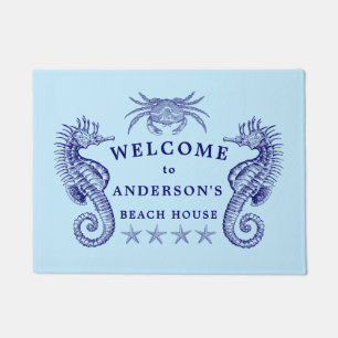 Tapete Vintage Beach House Welcome Modelo Doormat