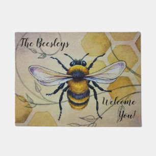 Tapete Vintage Bee No. 1 e Honeycomb Watercolor Art
