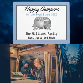 Tapete Vintage Blue Happy Camper Family