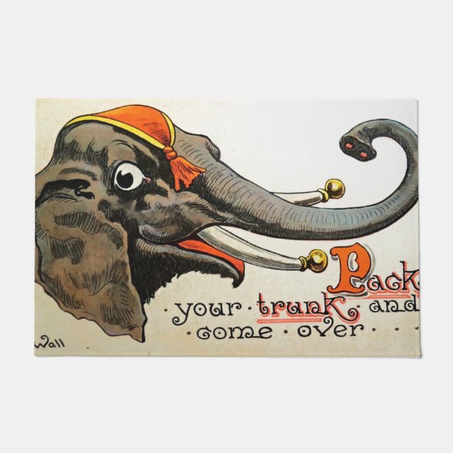 Tapete Vintage Circus Illustration Art Old Antique (Frente)