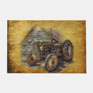 Tapete Vintage Fazenda Trator Velho