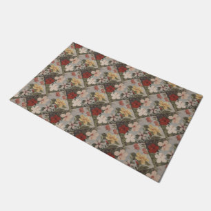 Tapete Vintage Hibiscus Flowers Floral Vermelho Rosa Amar