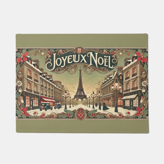 Tapete Vintage Noel em Paris  (Frente)