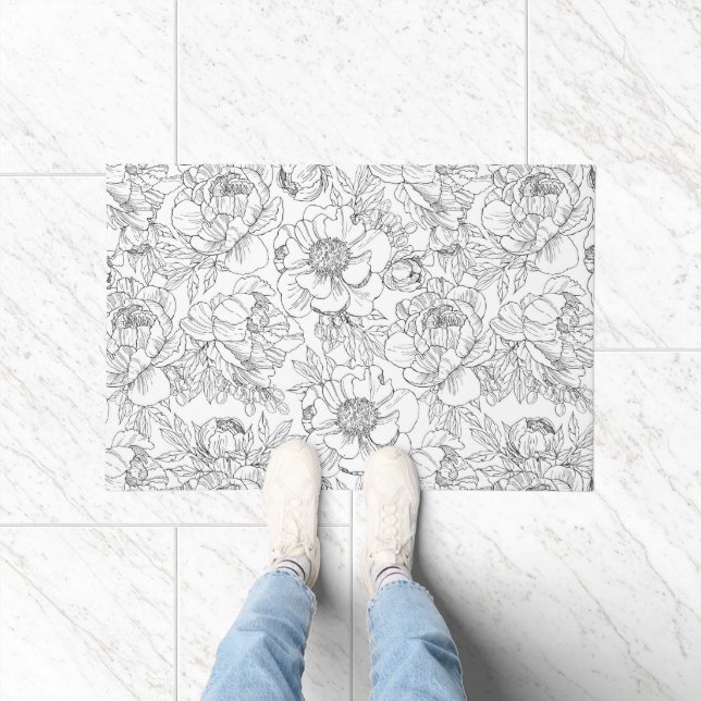 Tapete Vintage Peony Floral Pattern (Interior)