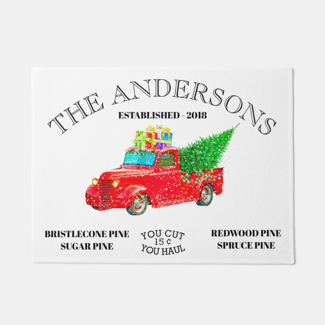 Tapete Vintage Personalizado Nome Farmhouse Natal (Frente)