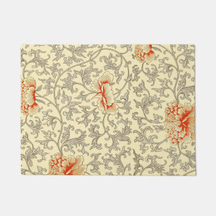 Tapete Vintage Pink Cinza Botânica Floral