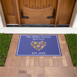 Tapete Vintage Seashell Family Beach House Doormat