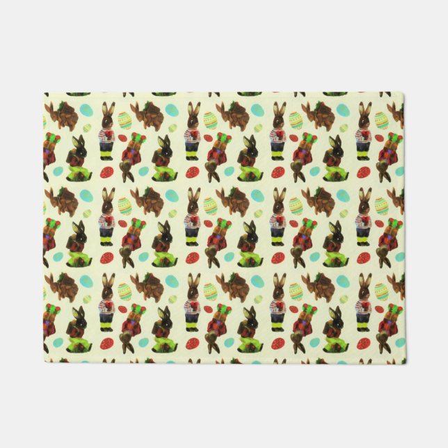 Tapete Vintage Woodland Bunny Rabbit Forest Watercolor (Frente)