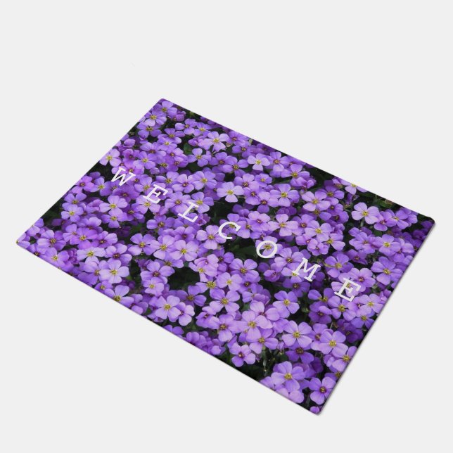 Tapete Violet Flowers - Bem-vindos (Inclinado)