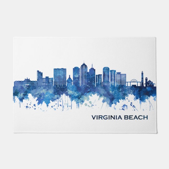 Tapete Virginia Beach Virginia Skyline Blue (Frente)