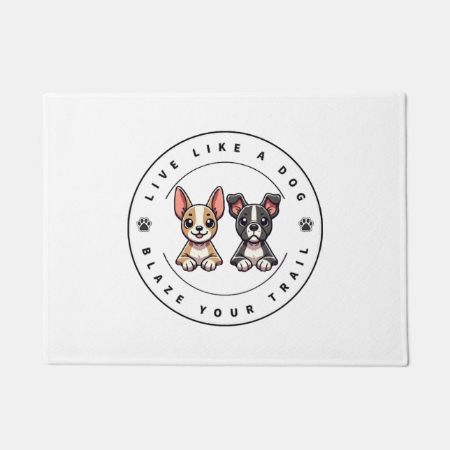 Tapete Viva como um Cachorro e enrole sua trilha (Frente)