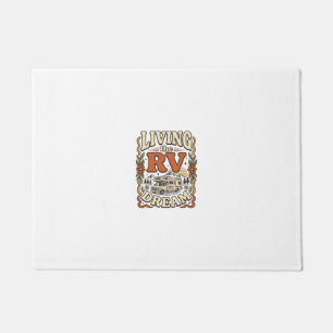 Tapete Vivendo o Sonho do RV Design de Camisa de Camping