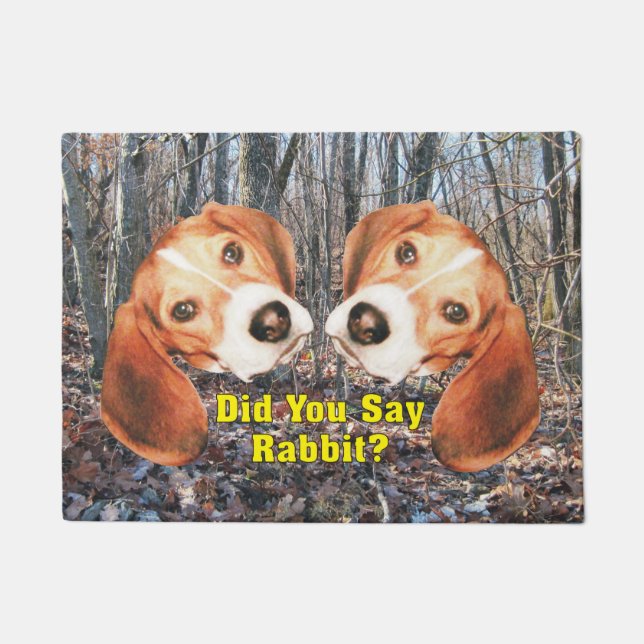 Tapete Você disse o coelho? Esteira de porta do lebreiro (Frente)