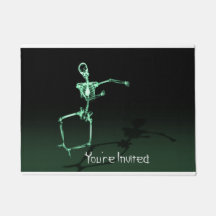 Você está convidado Skeleton Engraçado Mat