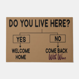Tapete Você mora aqui? Volte com vinho?
