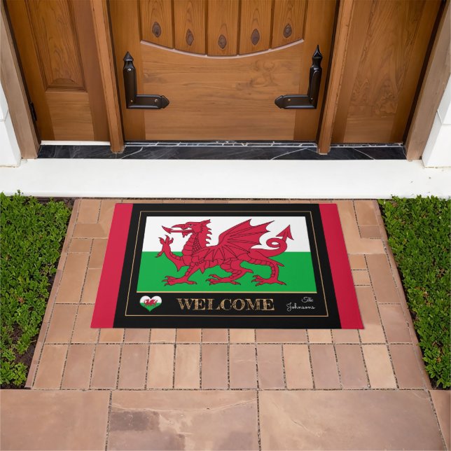 Tapete Wales Emblem, Welsh Flag mats Cymru /sport Welcome (Ar livre)