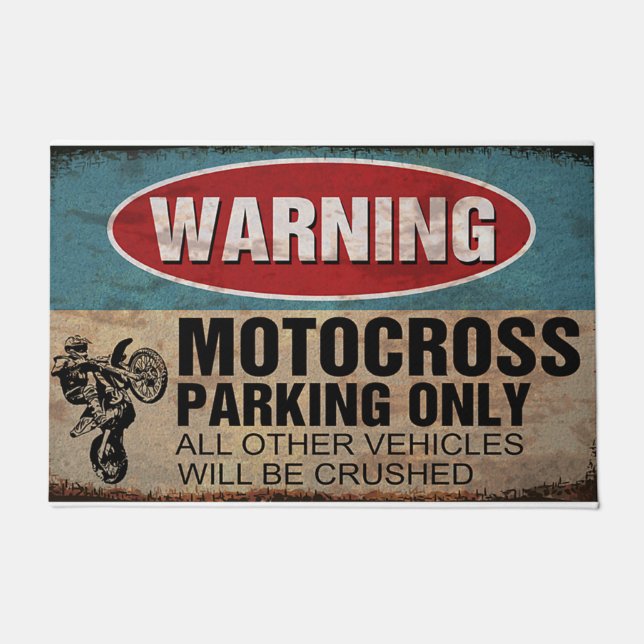 Tapete Warning Motorcross Parking Only (Frente)