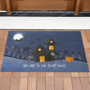 Tapete Watercolor Halloween Casa Assombrada