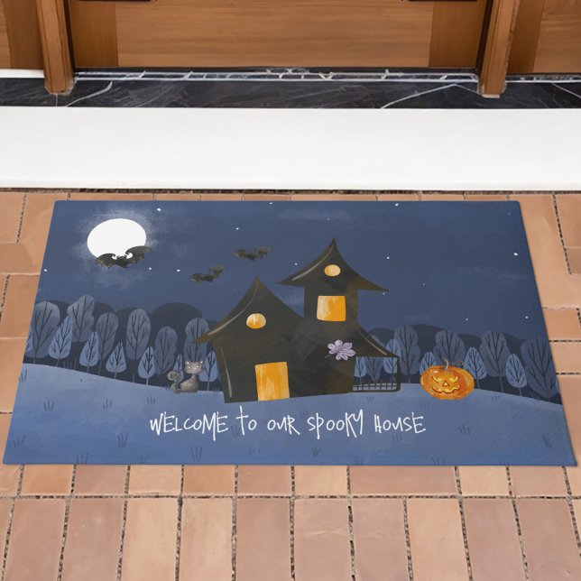 Tapete Watercolor Halloween Casa Assombrada (Criador carregado)