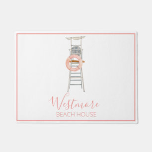Tapete Watercolor Lifeguard Cadeira de Praia