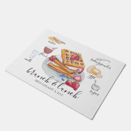 Tapete Watercolor Receita Waffle Restaurante Comercial