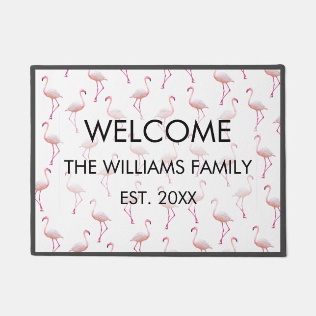 Tapete Watercolor Summer Flamingo Pattern (Frente)