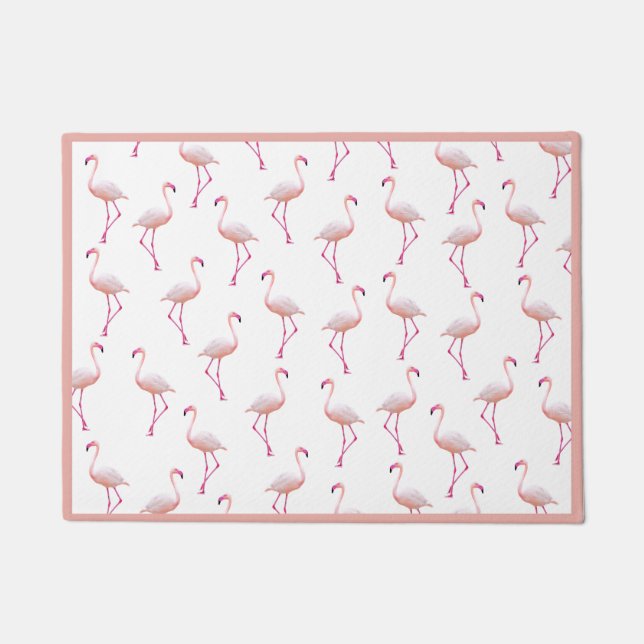Tapete Watercolor Summer Flamingo Pattern (Frente)