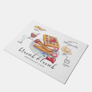 Tapete Watercolor Waffle: restaurante de receitas Busines
