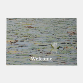 Tapete Waterlily Pond Lake Flower I Door Mat