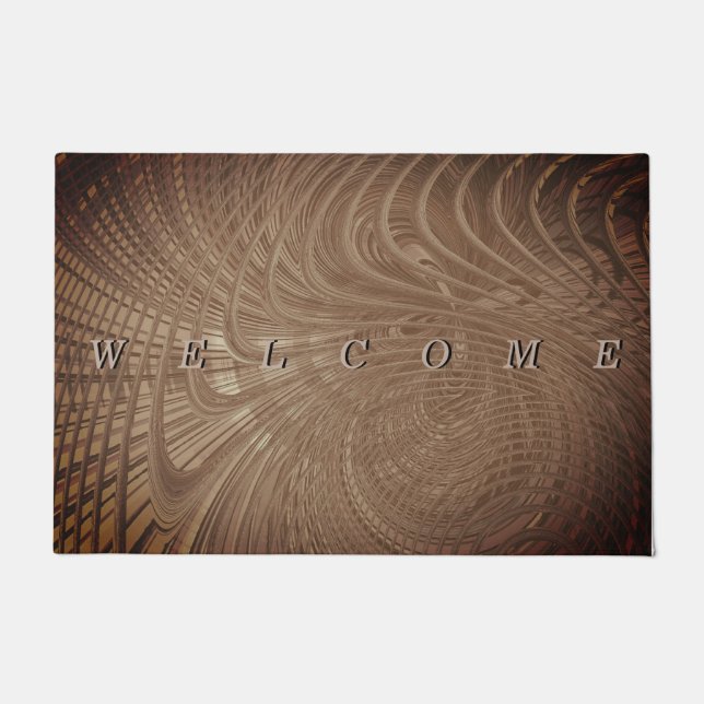 Tapete Wavy Art Brown Doormat (Frente)