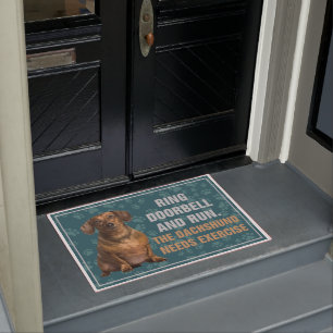 Tapete Weiner Doormat - Engraçado Presente - Dachshund D